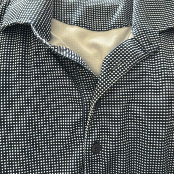 HORN LEGEND GINGHAM POLO SHIRT. PERFORMANCE LUXURY NAVY - Picture 4 of 5